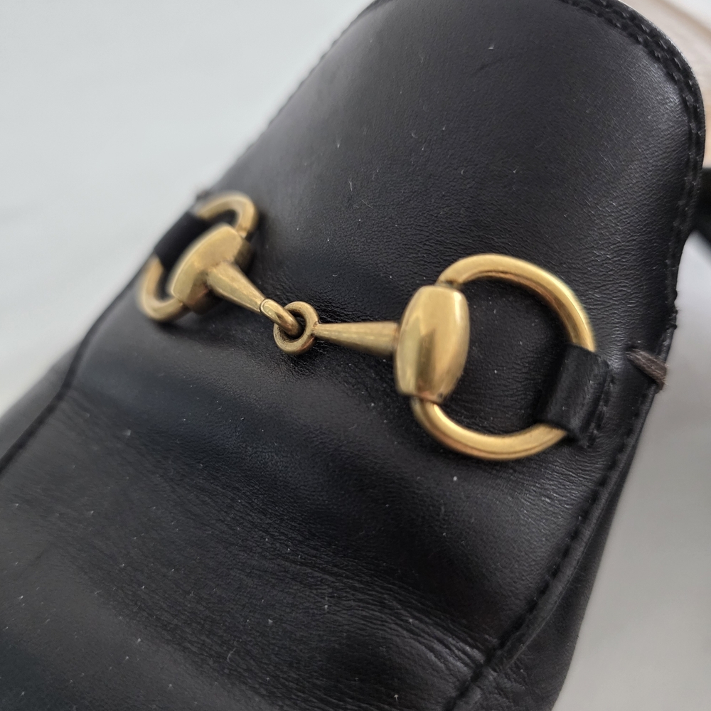 Gucci Princetown Black Slide Mule with Brown Insole - Picture 2 of 8